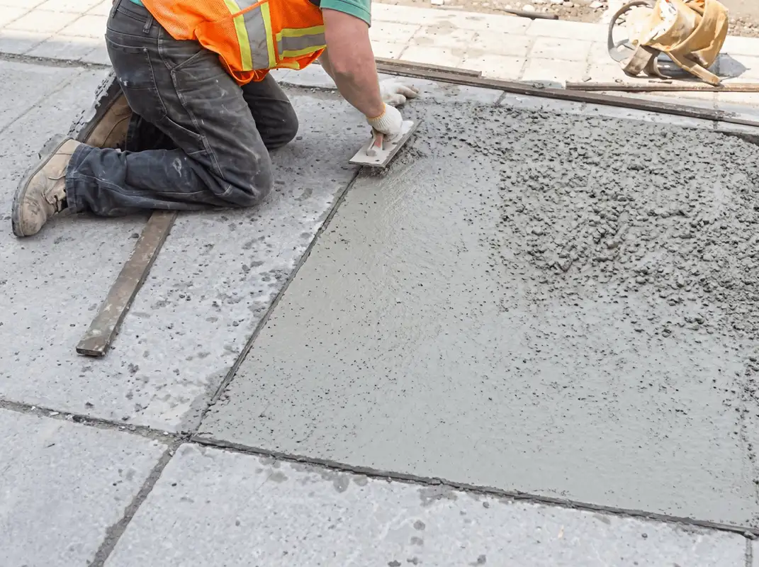 Professional repairing a concrete floor in Las Vegas, NV