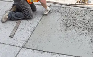 Professional repairing a concrete floor in Las Vegas, NV
