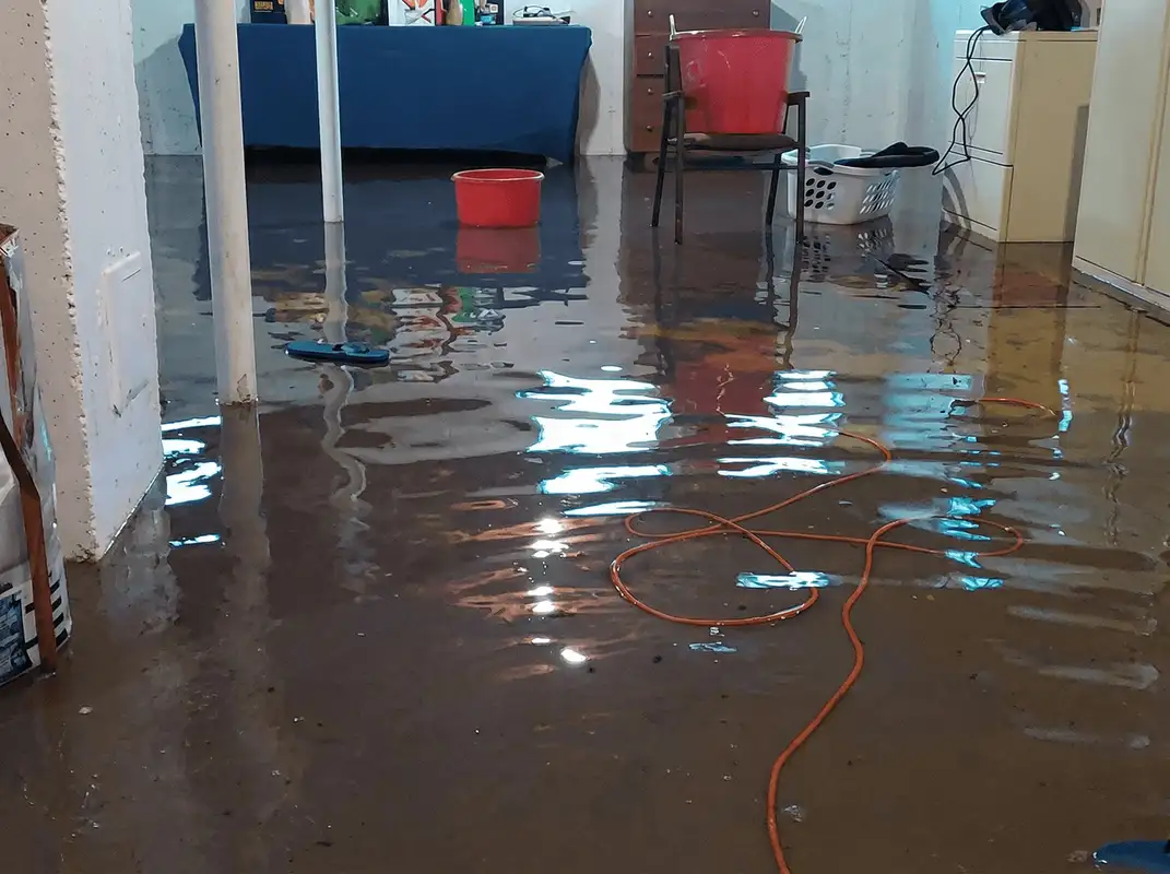 Basement with boiler, cabinets and washing machine completely flooded in Las Vegas, NV